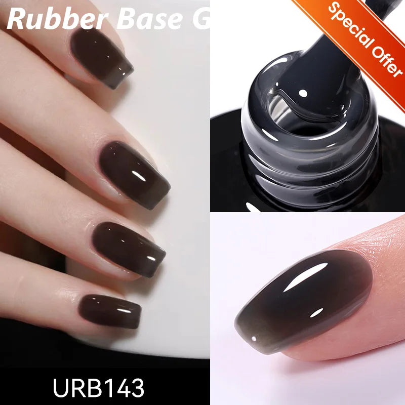 7ML Fiber Rubber Base Gel for Broken Nail Repaired Fiberglass Clear Quick Building UV Construction Gel Soak off Varnish