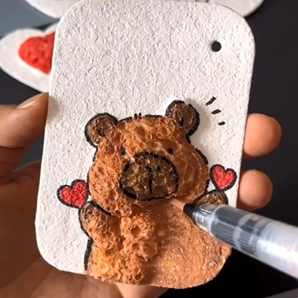 1 Set 3D Drawing Magic Canvas Sponge DIY Kid Magic Puffy Paint with Drawing Pens Foam Texture Painting Kit for Kids Art Supplies