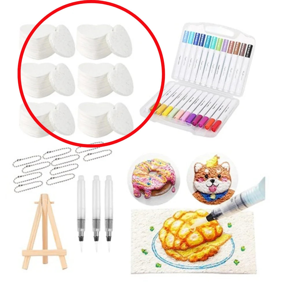 1 Set 3D Drawing Magic Canvas Sponge DIY Kid Magic Puffy Paint with Drawing Pens Foam Texture Painting Kit for Kids Art Supplies
