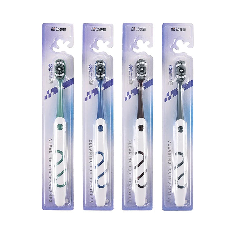 Men'Sadultuniversalharbristledtoothbrushfordeepcleaning360°Bristlesindependentpackagingwhiteningandcleaning Men'Sadultuniversalharbristledtoothbrushfordeepcleaning360°Bristlesindependentpackagingwhiteningandcleaning