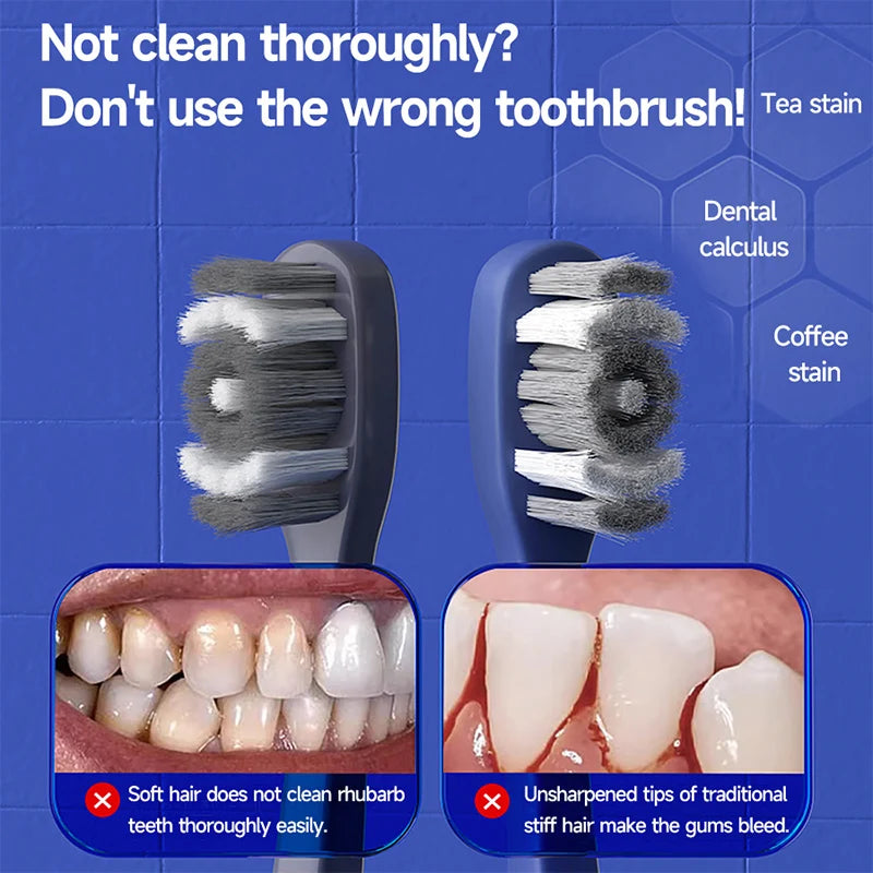Men'Sadultuniversalharbristledtoothbrushfordeepcleaning360°Bristlesindependentpackagingwhiteningandcleaning Men'Sadultuniversalharbristledtoothbrushfordeepcleaning360°Bristlesindependentpackagingwhiteningandcleaning