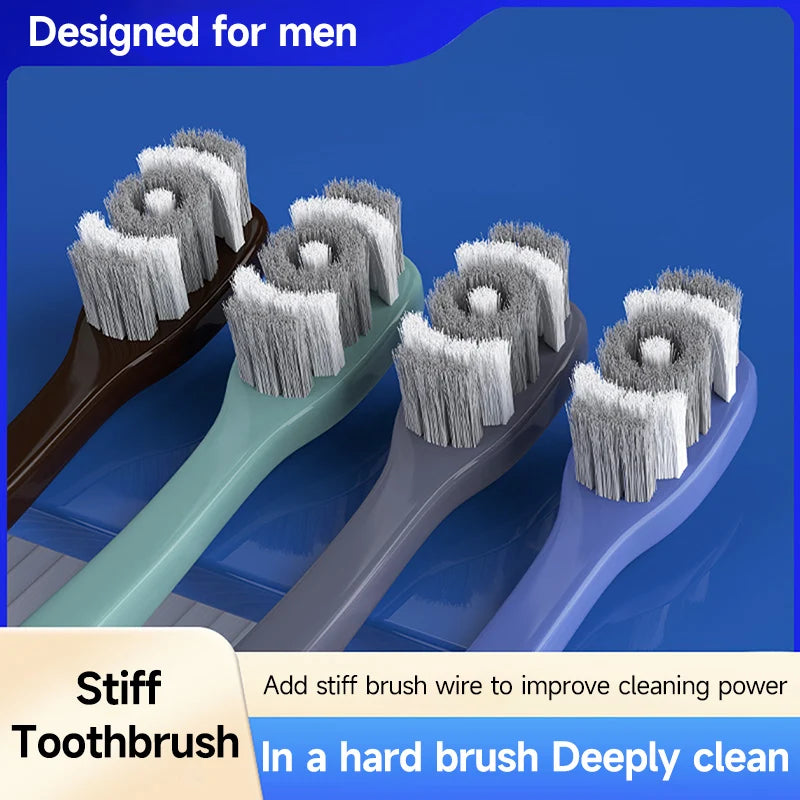 Men'Sadultuniversalharbristledtoothbrushfordeepcleaning360°Bristlesindependentpackagingwhiteningandcleaning Men'Sadultuniversalharbristledtoothbrushfordeepcleaning360°Bristlesindependentpackagingwhiteningandcleaning