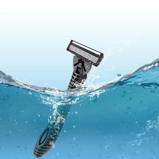5PCS Shaving Machine for Men Five Layer Stainless Steel Manual Shaver Old Style Blades Replacement Cutter Head Tool Holders
