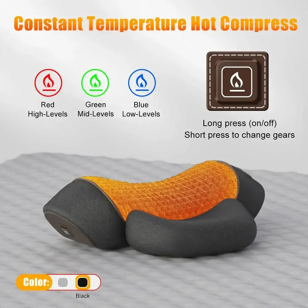 Electric Massager Cervical Pillow Hot Compress Vibration Massage Neck Traction Relax Sleeping Pillow Spine Support Normal