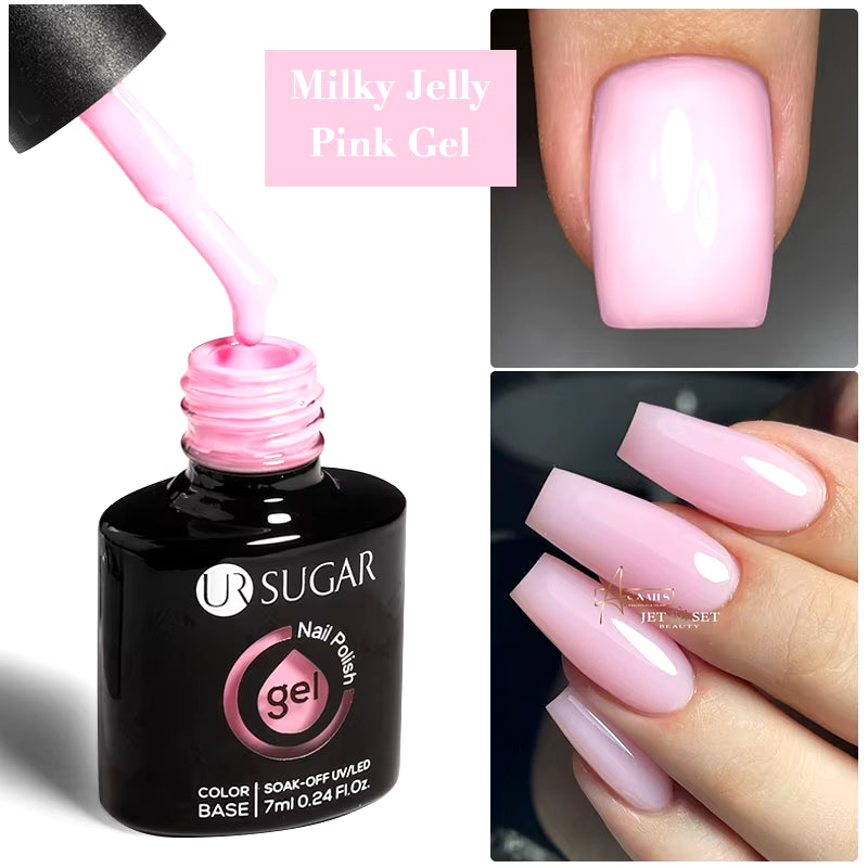 7ML Fiber Rubber Base Gel for Broken Nail Repaired Fiberglass Clear Quick Building UV Construction Gel Soak off Varnish